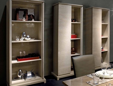 Bookcase Madia in leather, Fendi