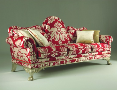 Three seater sofa natural wood Sandra Rossi, Colombo Stile