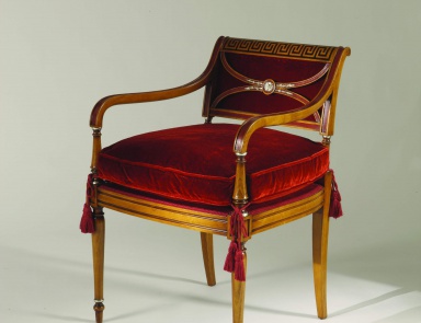 Chair with armrests made of natural wood Sandra Rossi, Colombo Stile