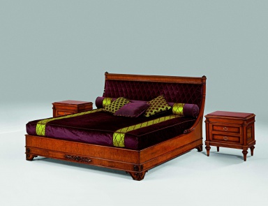 Double bed made of natural wood S. I. P. ARR 05, Colombo Stile