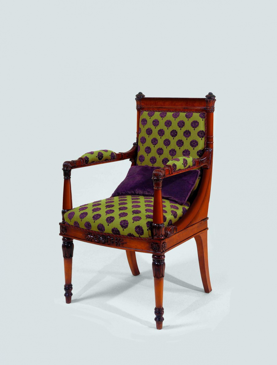 Chair with armrests made of natural wood S. I. P. ARR 05, Colombo Stile