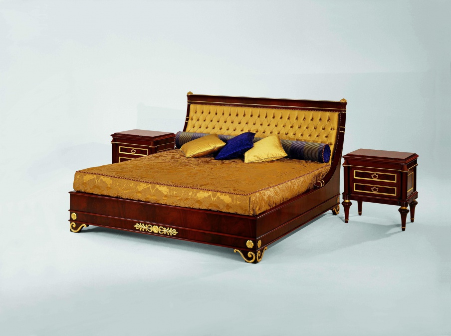 Double bed made of natural wood S. I. P. ARR 05, Colombo Stile