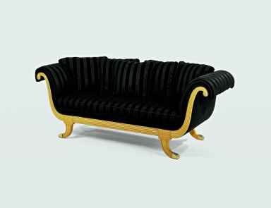 Two seater sofa with a frame made of natural wood S. I. P. ARR 05, Colombo Stile