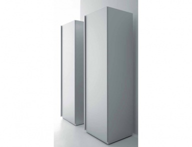 The Cabinet is made of aluminum and wood, MDF Italia