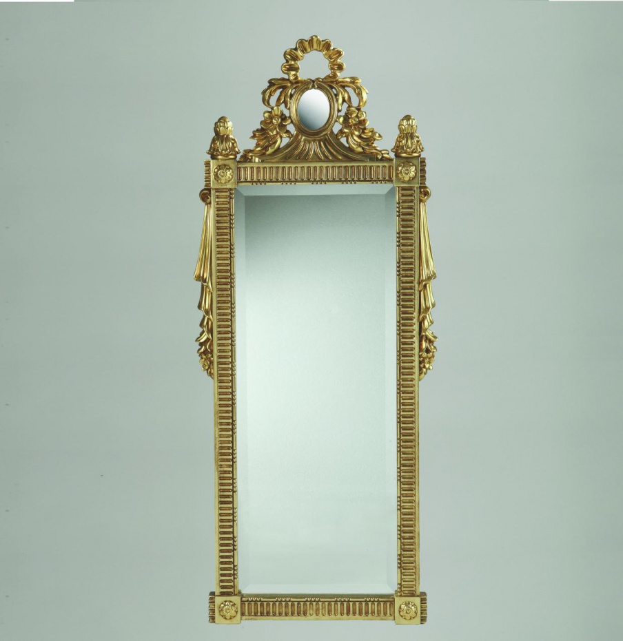 Mirror with frame made of natural wood S. I. P. ARR 09, Colombo Stile