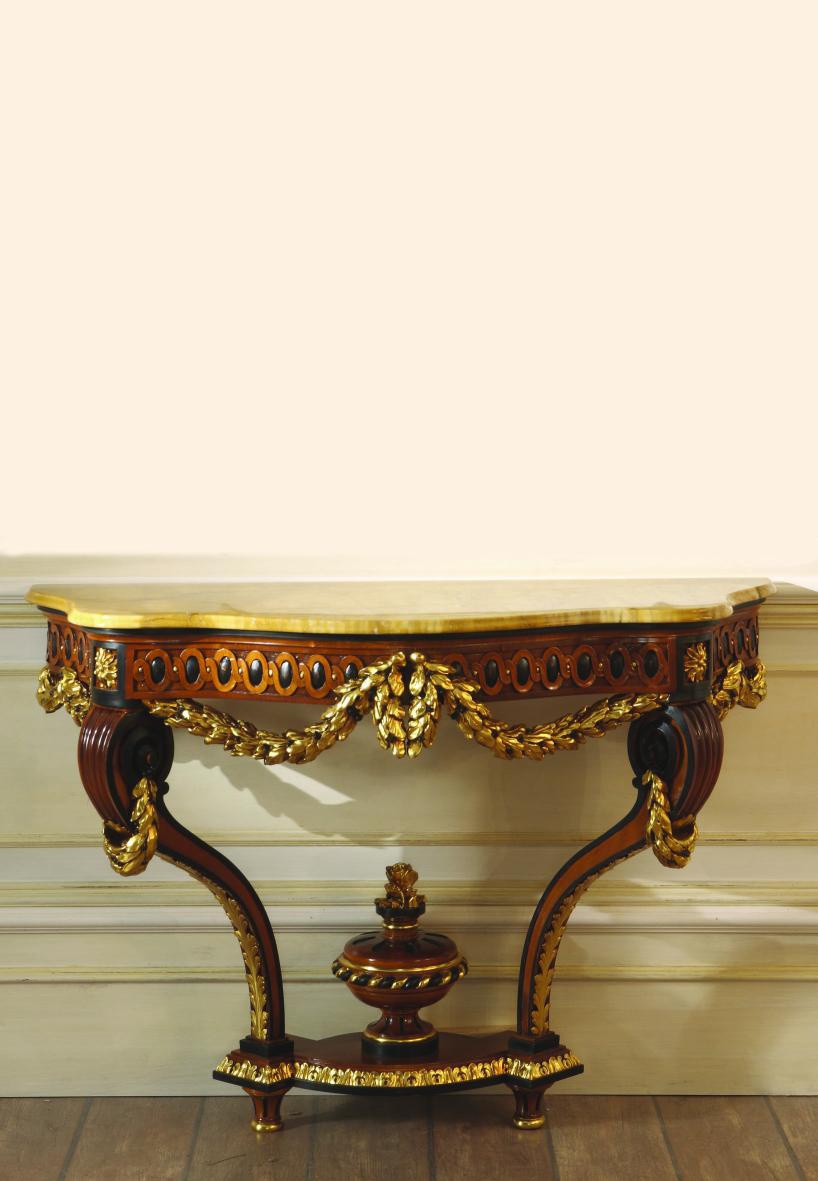 The console is natural wood S. I. P. ARR 09, Colombo Stile