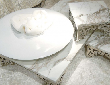 Coffee table with marble stoleshnicy Arabesque, JC Passion