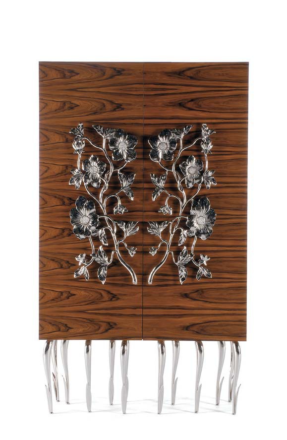 Cabinet of solid rosewood Flower, JC Passion