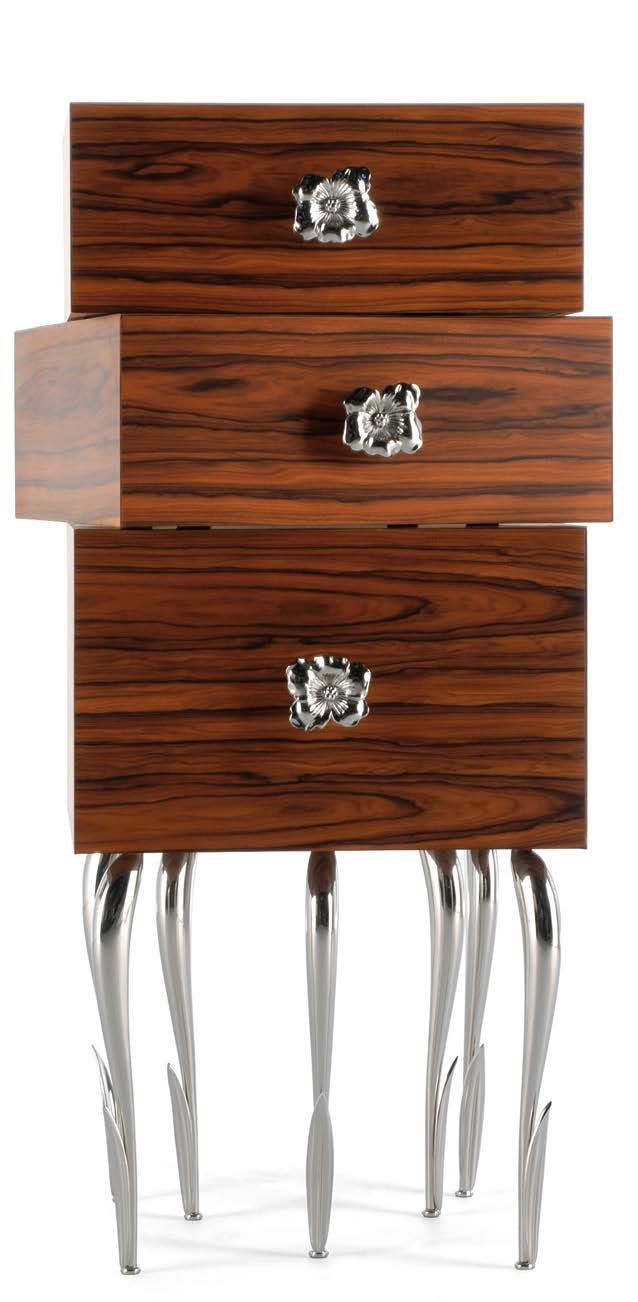 A chest of drawers from solid rosewood Flower, JC Passion