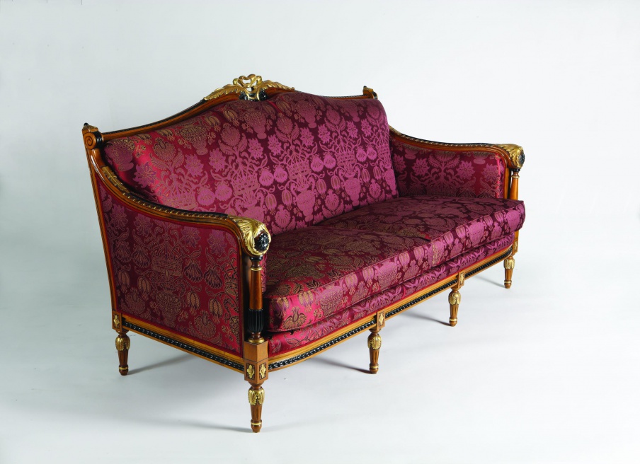 Three seater sofa natural wood S. I. P. ARR 09, Colombo Stile