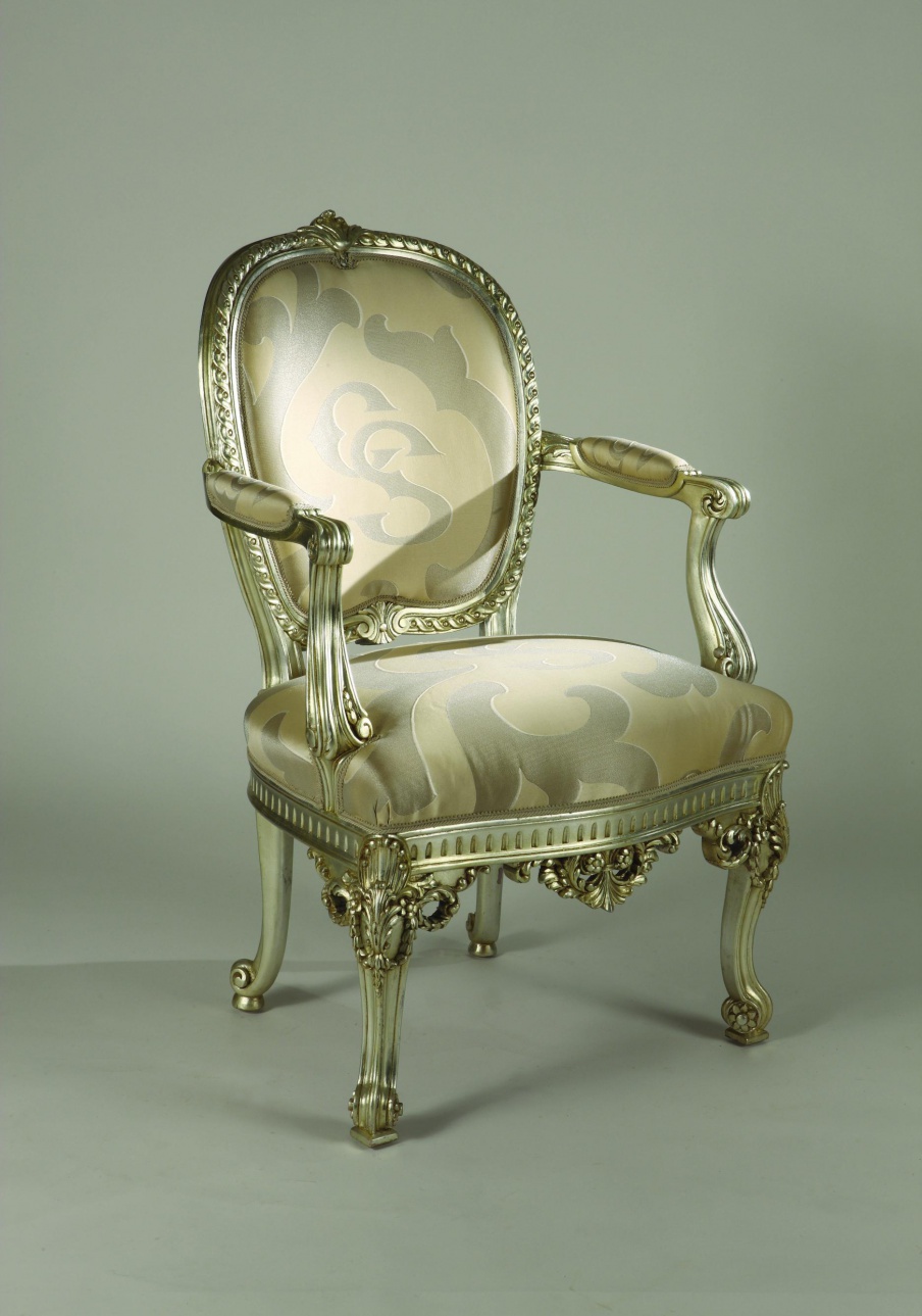 Chair with armrests made of natural wood S. I. P. ARR 09, Colombo Stile