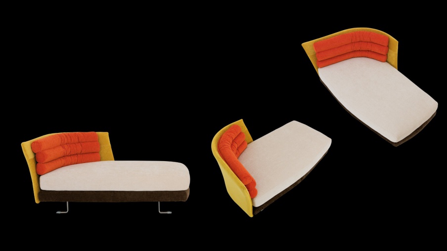 Daybed with frame of metal and wood Regency, Il Loft