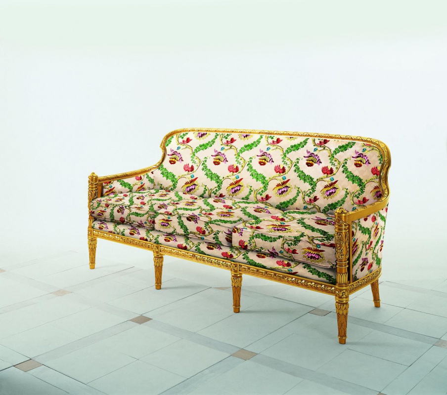 Three seater sofa natural wood S. I. P. ARR 09, Colombo Stile