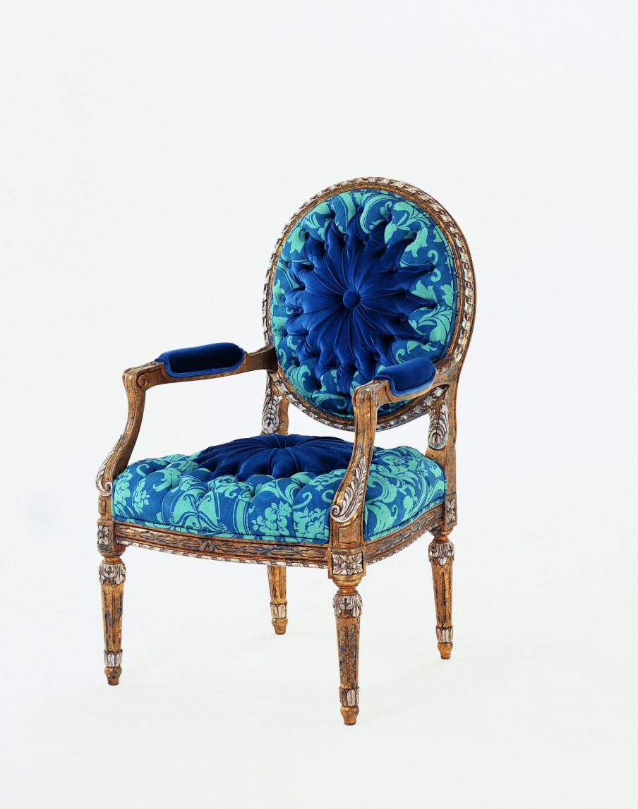 Chair with armrests made of natural wood S. I. P. ARR 09, Colombo Stile