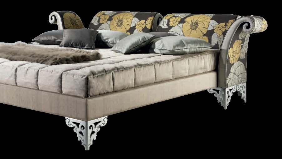 Double bed with upholstered headboard Rialto, JC Passion