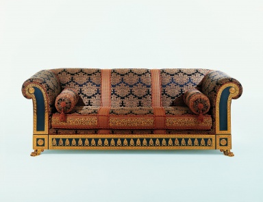 Two seater sofa with a frame made of natural wood S. I. P. ARR 09, Colombo Stile