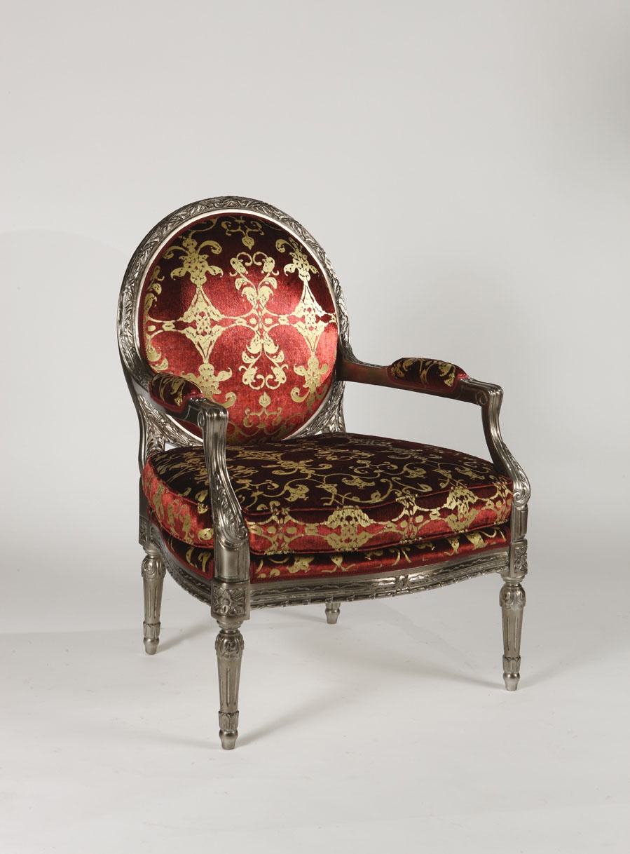 Chair with armrests S. I. P. ARR 09 natural wood, Colombo Stile