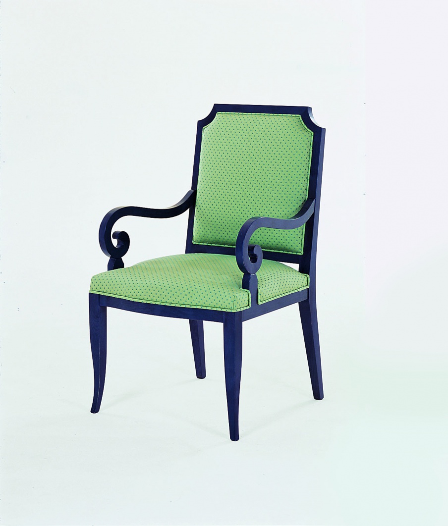 Chair with armrests made of natural wood S. I. P. ARR 09, Colombo Stile