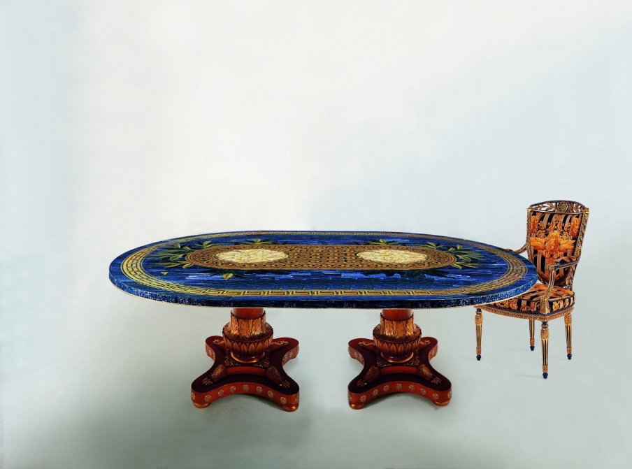 Dining table natural wood S. I. P. ARR 09, Colombo Stile