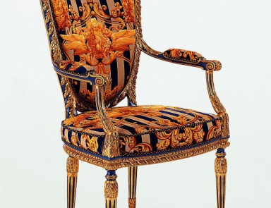 Chair with armrests made of natural wood S. I. P. ARR 09, Colombo Stile