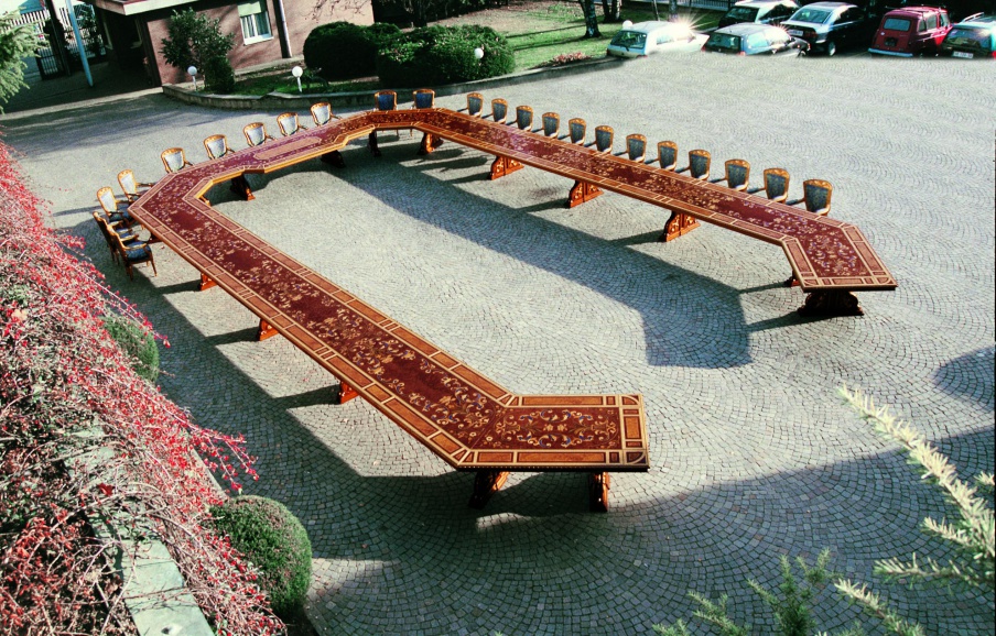 Dining table and negotiation of natural wood S. I. P. ARR 09, Colombo Stile