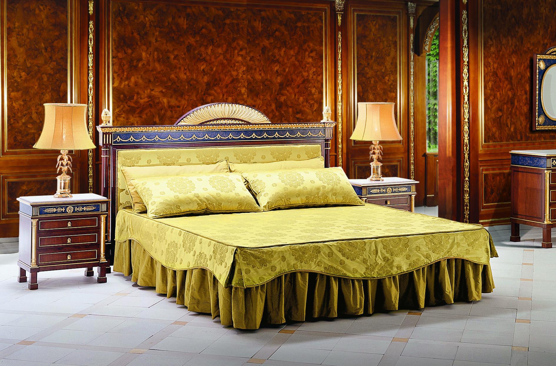 Double bed made of natural wood S. I. P. ARR 09, Colombo Stile Luxury