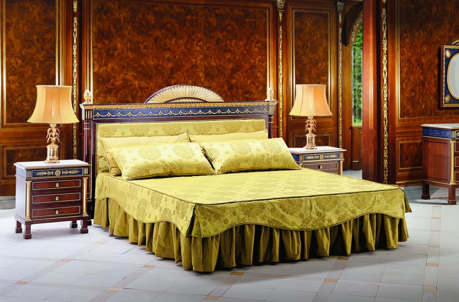 Double bed made of natural wood S. I. P. ARR 09, Colombo Stile