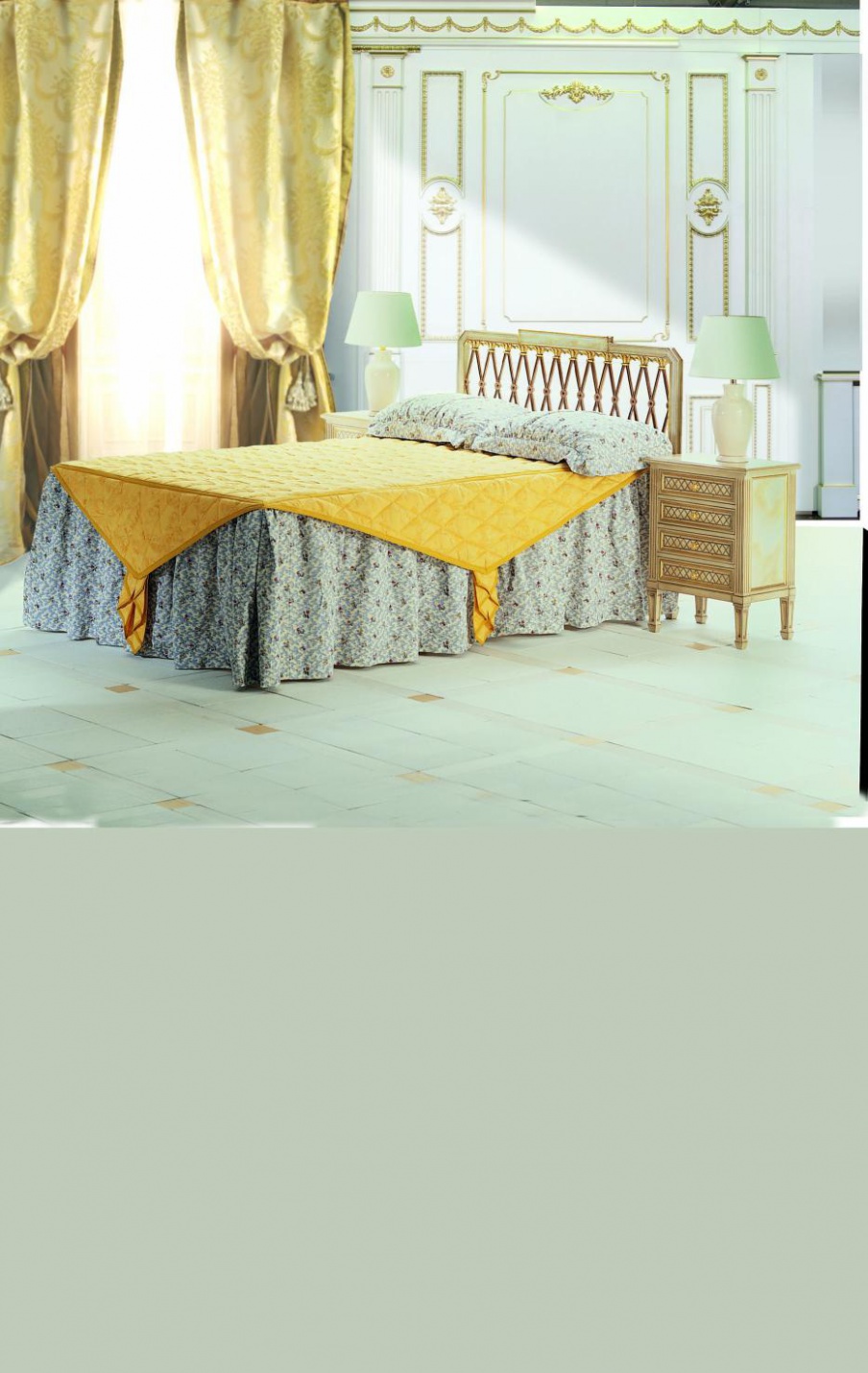 Double bed made of natural wood S. I. P. ARR 09, Colombo Stile