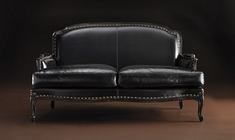 The double sofa upholstered in leather Pigra, Galimberti Nino