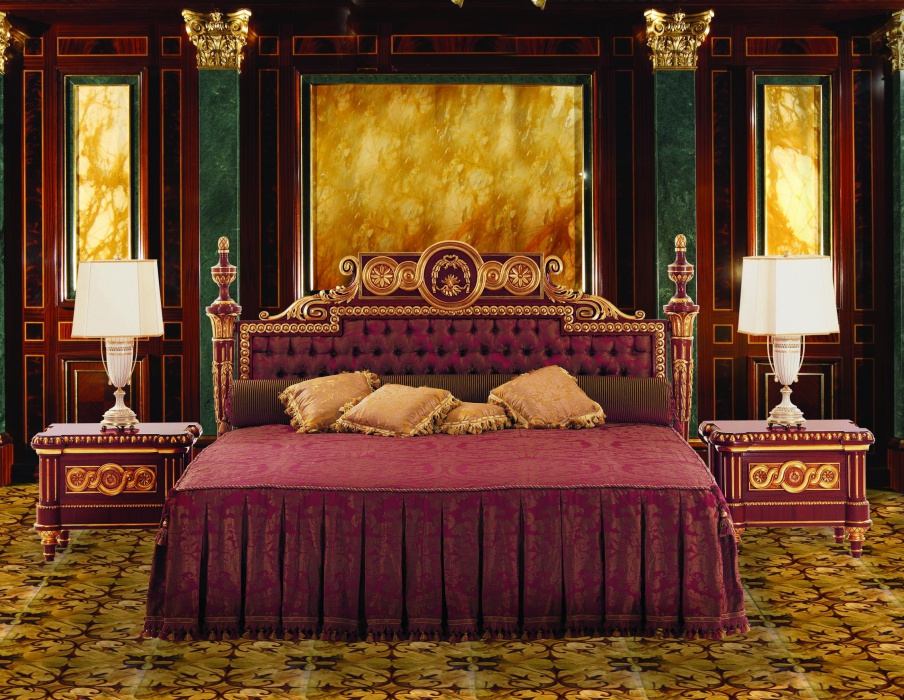 Double bed with high headboard S. I. P. ARR 09, Colombo Stile