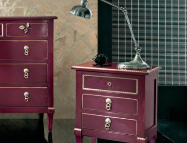 Nightstand bedside Chest of Drawers, Bizzotto