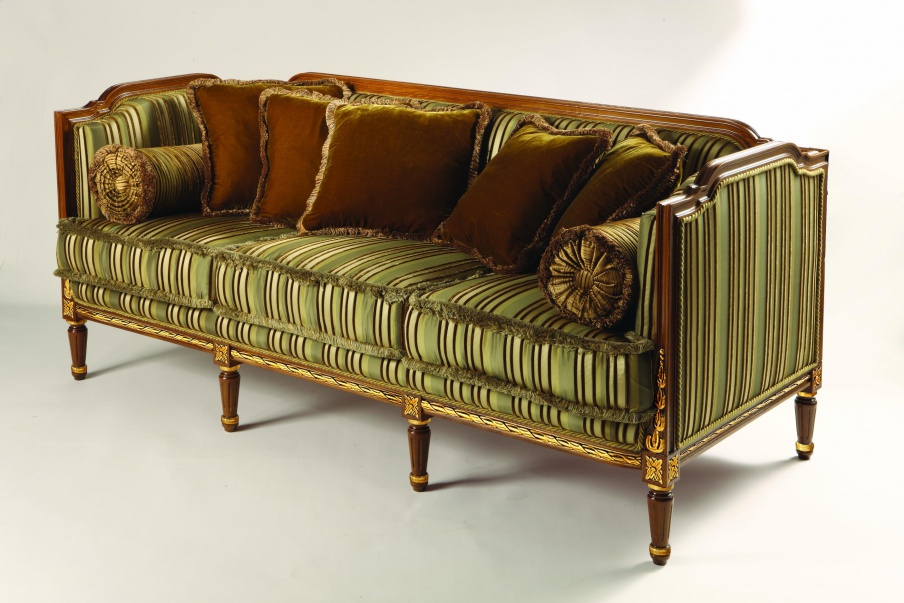 Three seater sofa natural wood S. I. P. ARR 09, Colombo Stile