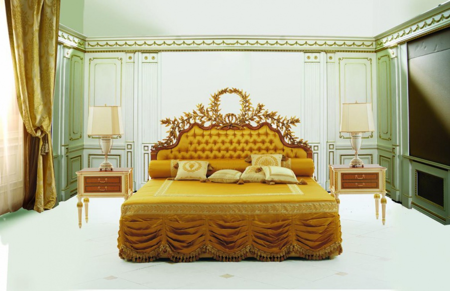 Double bed made of natural wood S. I. P. ARR 09, Colombo Stile