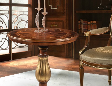 Coffee table with inlaid round top Angelo Cappellini