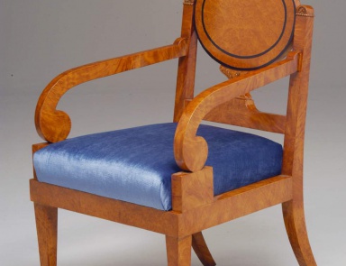 Zar armchair natural wood, Colombo Stile