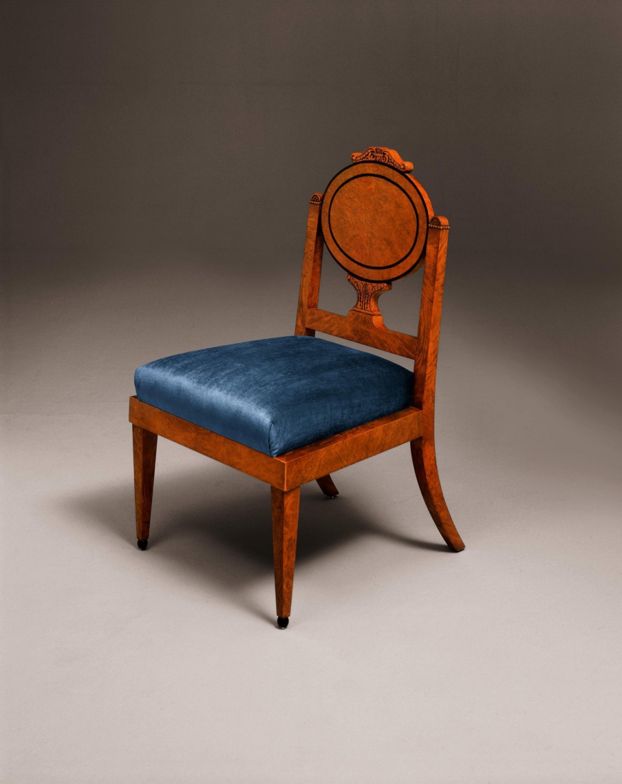 Chair natural wood Zar, Colombo Stile