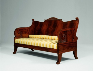 Two seater sofa with a frame made of natural wood Zar, Colombo Stile