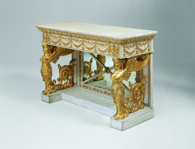 The console is natural wood Zar, Colombo Stile