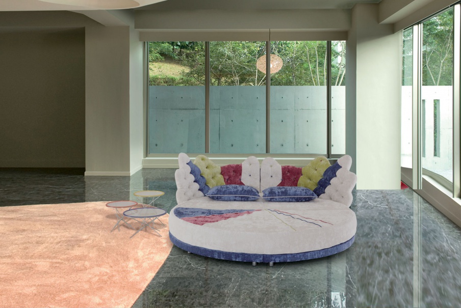 Round double bed Constellation, Il Loft