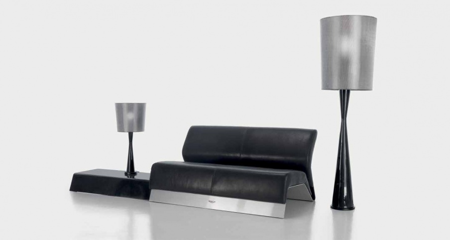 Three-seater sofa in leather upholstery V001 , Formitalia