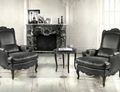 Chair with leather upholstery by Angelo Cappellini