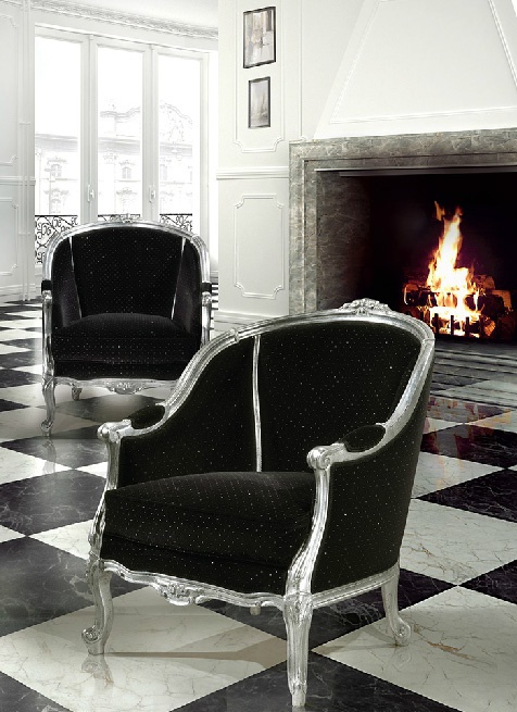 A chair with a semicircular back of Angelo Cappellini