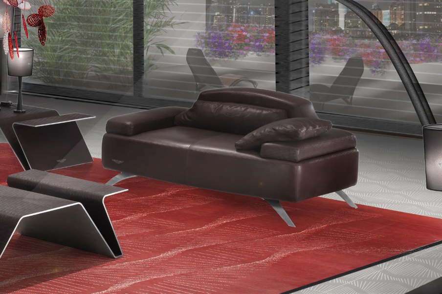 V057 armchair in leather upholstery, Formitalia