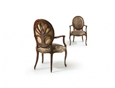 Armchair with wooden armrests Angelo Cappellini