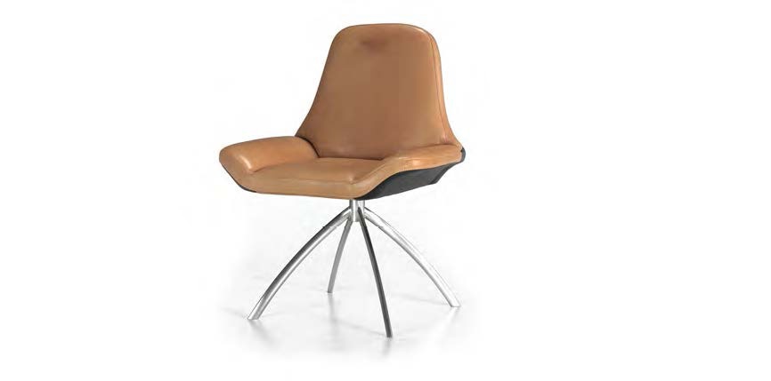 Chair in leather upholstery V067, Formitalia