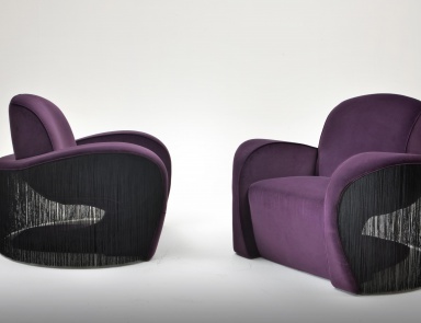 Rive Gauche armchair natural wood, Colombo Stile