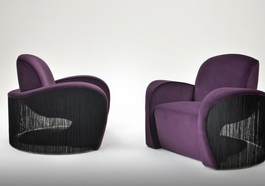 Rive Gauche armchair natural wood, Colombo Stile