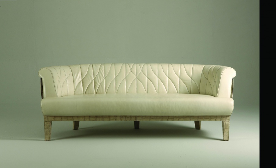 Two seater sofa with a frame made of natural wood Opus, Colombo Stile