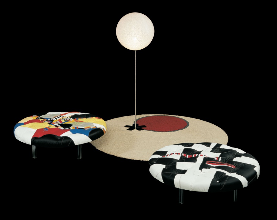Round Patchwork pouf, Il Loft