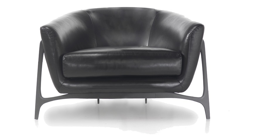 Chair MBS 001/B-leather upholstery, Formitalia